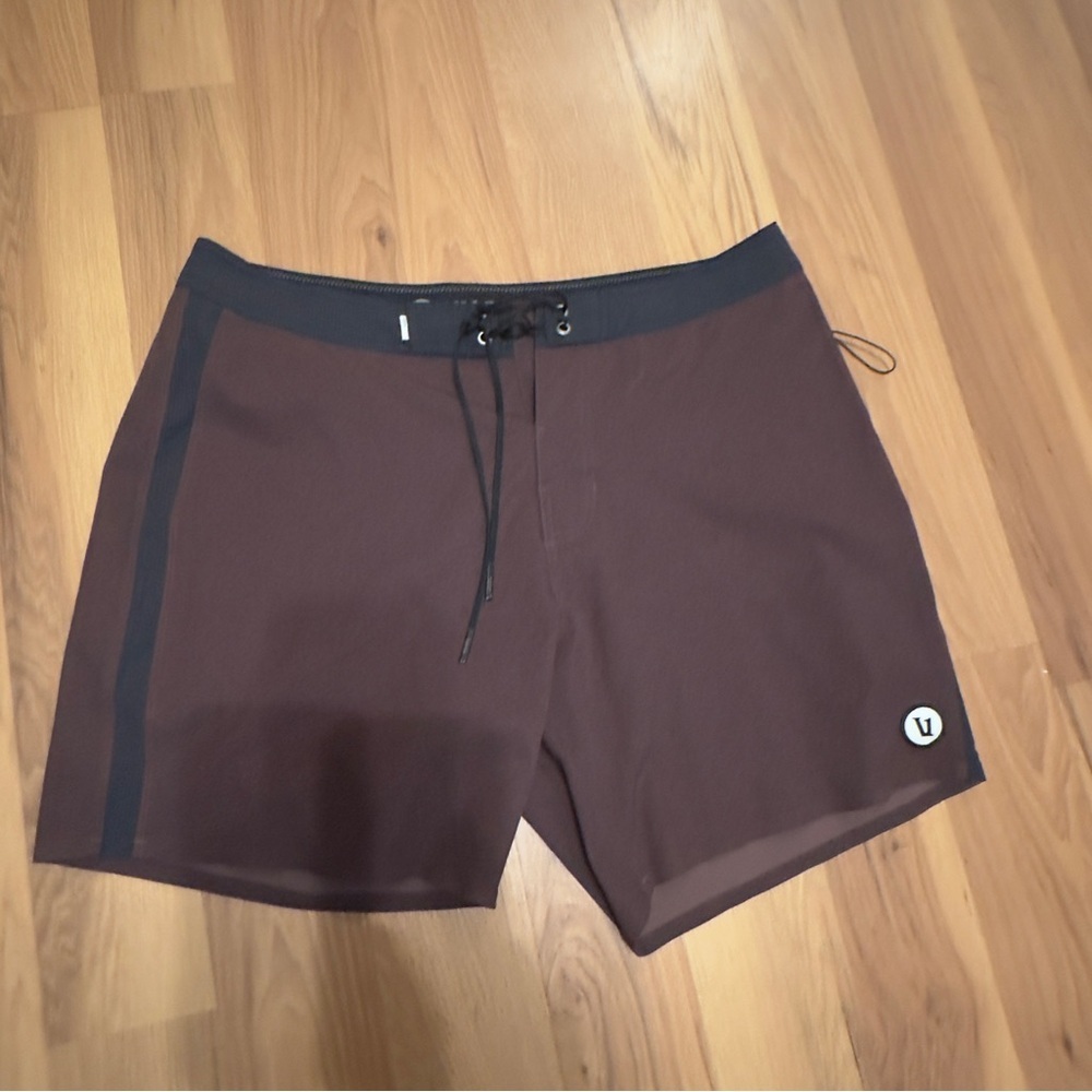 Vuori Men's Burgundy Swim Board Shorts